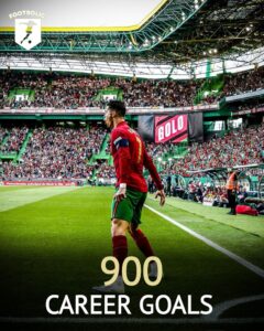 Cristiano Ronaldo became the first player to score 900 goals